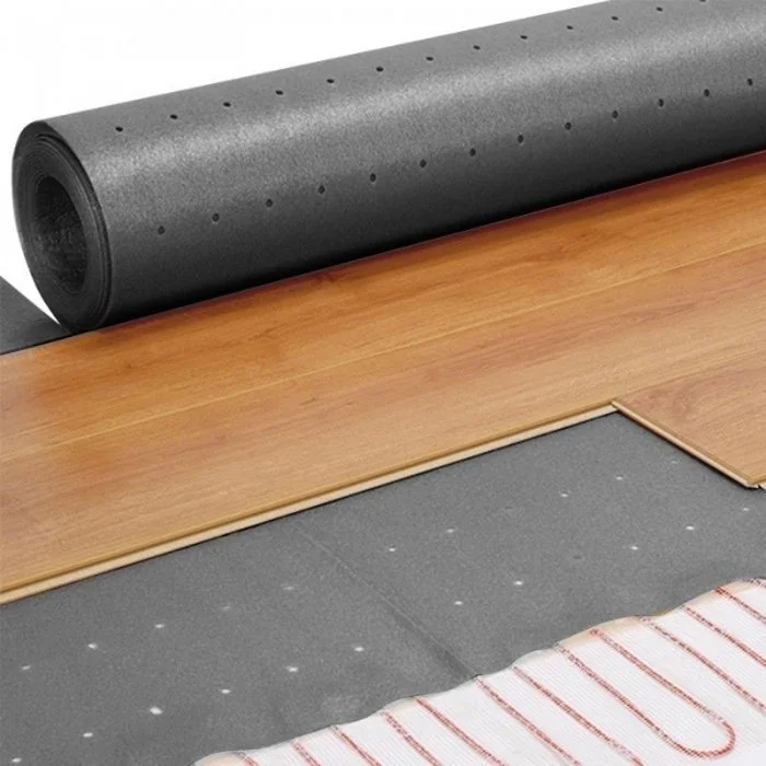 Folie Parchet Macroperforata Lungime 25 m, Latime 1000 mm, Grosime 3 mm, Macroperforare 4 mm, Culoare Gri, Metri Patrati / Ro...