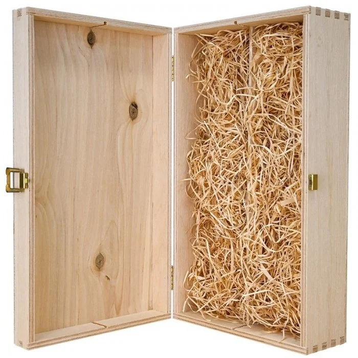 Cutie Din Lemn Pentru 2 Sticle De Vin Lungime 335 mm, Latime 185 mm, Inaltime 95 mm, Capac Cu balamale, Material Lemn, Culoar...