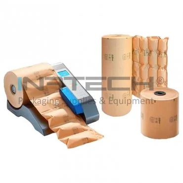 Perne De Aer Din Hartie Pentru AirWave 1, 2 Denumire Pernute void fill, Lungime Rola 300 m, Dimensiuni 100 X 210 mm, Material Hartie BIO 22 gr/mp