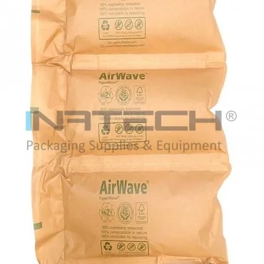Papír légpárnák AirWave 1 és 2 rendszerekhez, Üregkitöltő párnák, Tekercshossz 300 m, Méretek 100 x 210 mm, BIO papír 22 g/m²