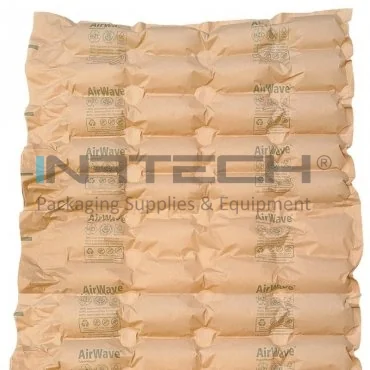 Papír légpárnák AirWave 1, 2 rendszerhez, Buborékfólia megnevezés, 4 kamra, Tekercshossz 200 m, Méretek 420 x 320 mm, BIO papír anyag, 22 g/m²