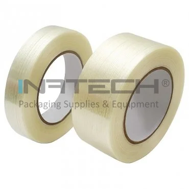 Banda Adeziva Cu Fibra De Sticla Lungime 50 m, Latime 25 mm, Culoare Transparent, Tip Ranforsare Longitudinal