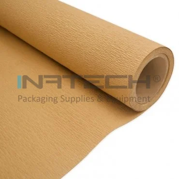 Kraft kreppelt csomagolópapír 130 g/m², hosszúság 8 m, szélesség 70 mm, sűrűség 130 g/m², anyaga újrahasznosított papír, natúr szín