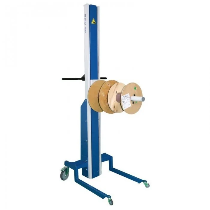 Elevator Mobil Cu Suport Tub Pentru Bobine 455 mm, Ø 42.4 mm Inaltime de ridicare 1500 mm, Greutate Maxima 80 kg, Suport Tub,...