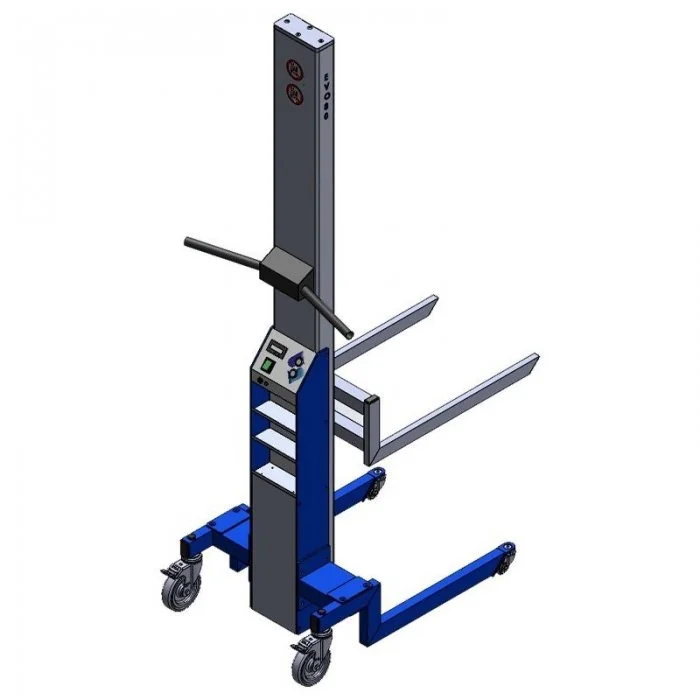 Elevator Mobil Cu Furca 610 mm x 405 mm Dimensiune suport 610 x 405 mm, Inaltime de ridicare 1500 mm, Greutate Maxima 80 kg, ...