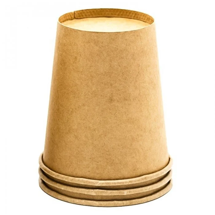 Pahar Carton 7 oz Pentru Bauturi Calde, 50 buc/set Ambalare 50 buc/set, Volum Oz 7, Culoare Maro-Pahare Carton