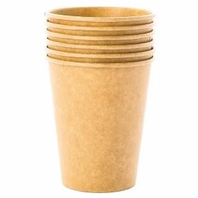 Pahar Carton 8 oz Pentru Bauturi Calde, 50 buc/set Ambalare 50 buc/set, Volum Oz 8, Culoare Maro-Pahare Carton