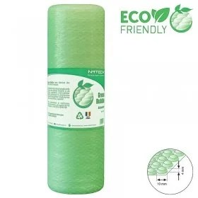 Folie Cu Bule Mici Eco Friendly, 450 mm x 100 m, 60 my Lungime 100 m, Latime 450 mm, Grosime 60 my, Straturi 2, Culoare Verde...