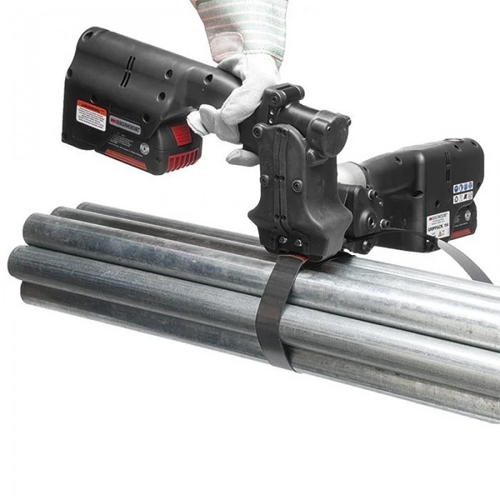 Banda Metalica Lucioasa Pentru Legare Lungime 270 m, Latime 19 mm, Grosime 0.6 mm, Greutate 24 kg, Culoare Gri Lucios-Benzi P...