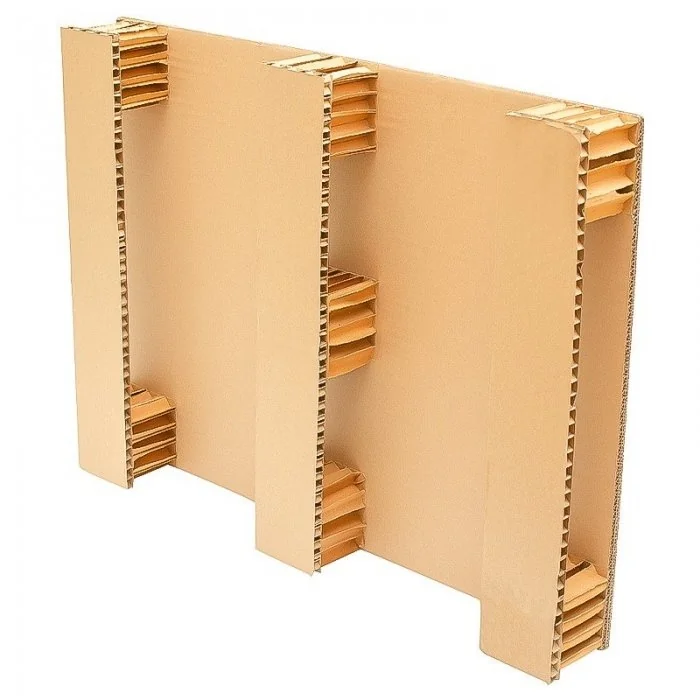 Palet Din Carton Ondulat Tip Euro Lungime 1200 mm, Latime 800 mm, Inaltime 100 mm, Rezistenta 400 kg, Culoare Natur, Nr. Pici...