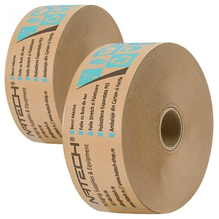 Banda Adeziva Umectibila Personalizata 60 mm x 200 m Lungime 200 m, Numar Culori 1 Culoare, Latime 60 mm, Adeziv Amidon, Tip ...