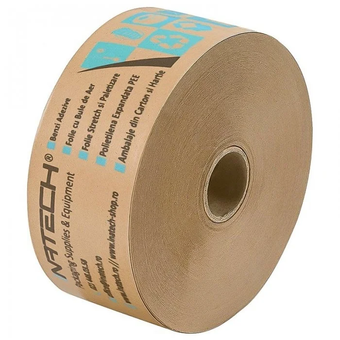 Banda Adeziva Umectibila Personalizata 60 mm x 200 m Lungime 200 m, Numar Culori 2 Culori, Latime 60 mm, Adeziv Amidon, Tip I...