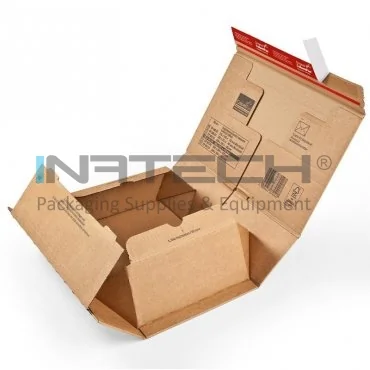 Cutii Cu Autosigilare ColomPac® Pentru Produse Electronice Dimensiune Interioara 490 x 412 x 109 mm, Dimensiune Exterioara 525 x 422 x 116 mm, Aplicatie Laptop 17'', Greutate 590 gr