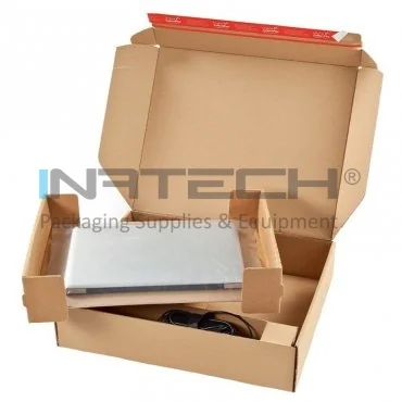 ColomPac® önzáró dobozok elektronikai termékekhez, belső méret: 490 x 412 x 109 mm, külső méret: 525 x 422 x 116 mm, 17 hüvelykes laptopokhoz, tömeg: 590 g