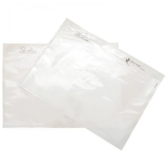 Set 100 Plicuri Port Document Autoadezive, C4/C5/C6/DL Dimensiuni 240 x 115 mm, Culoare Transparent, Tip LD (DL), Buc / Pache...