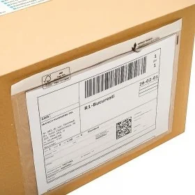 Set 100 Plicuri Port Document Autoadezive, C4/C5/C6/DL Dimensiuni 240 x 165 mm, Culoare Transparent, Tip C5, Buc / Pachet 100...
