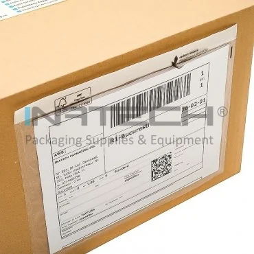 Set 100 Plicuri Port Document Autoadezive, C4/C5/C6/DL Dimensiuni 240 x 165 mm, Culoare Transparent, Tip C5, Buc / Pachet 100