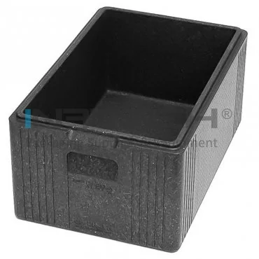 Hőszigetelt pizzadobozok, kapacitás 20 kg, belső méret 346 x 346 x 170 mm, külső méret 400 x 400 x 220 mm, EPP anyag, fekete / szürke szín, 48 db / csomag