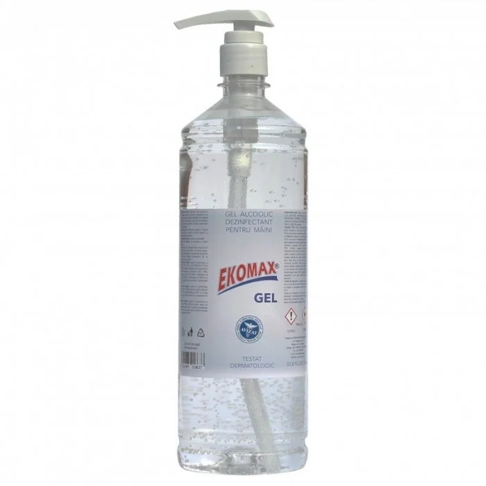 Gel Alcoolic Dezinfectant Pentru Maini Aspect Gel, Cantitate 12 buc, Volum Litri 1, Culoare Transparent-Accesorii Protectia M...