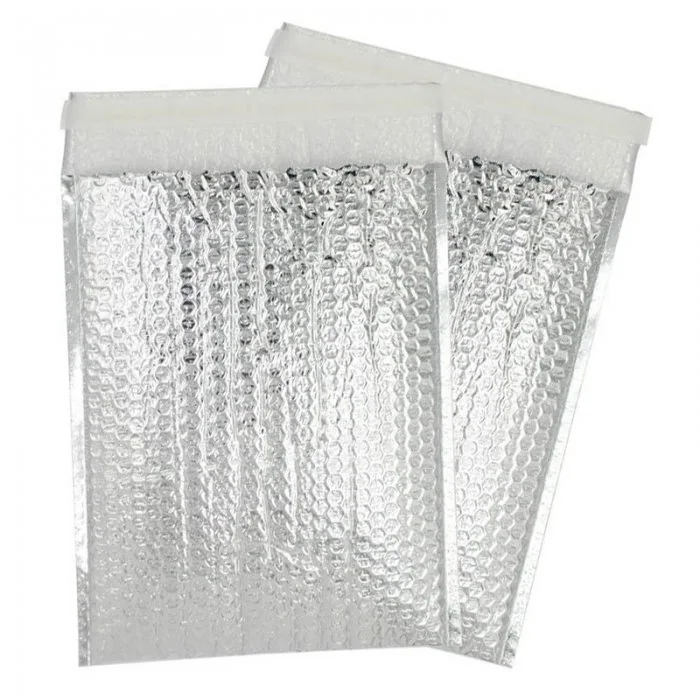 Plic Cu Bule Termoizolant Dimensiuni 250 x 350 mm, Material PET / Folie Bule / PEE, Clapeta 50 mm, Culoare Argintiu-Plicuri I...