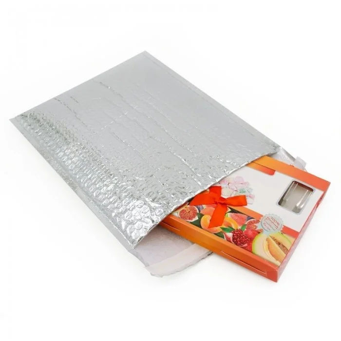 Plic Cu Bule Termoizolant Dimensiuni 350 x 350 mm, Material PET / Folie Bule / PEE, Clapeta 50 mm, Culoare Argintiu-Plicuri I...