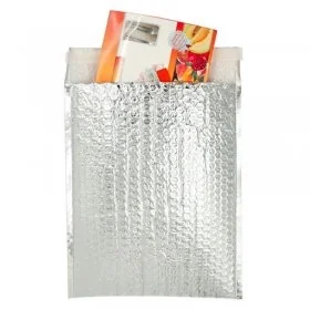 Plic Cu Bule Termoizolant Dimensiuni 550 x 350 mm, Material PET / Folie Bule / PEE, Clapeta 50 mm, Culoare Argintiu-Plicuri I...