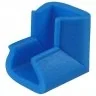 Coltar U Tulip Din Polietilena Expandata (PEE) Dimensiuni A-B-C-D 16 x 3 x 100 x 100 mm, Culoare Albastru, Buc / Pachet 100-P...