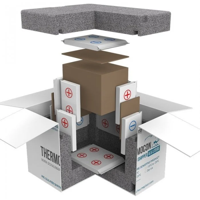 Cutii Termoizolante Pentru Expedieri In Conditii De Temperatura Controlata, Rece +2°C - +8°C Dimensiune Interioara 520 X 385 ...