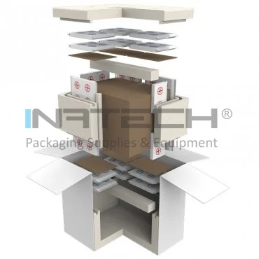 Hőszigetelt dobozok szabályozott hőmérsékletű szállításhoz, hűtött +2°C – +8°C, belső méret 520 X 385 X 355 mm, külső méret 725 X 600 X 660 mm, térfogat 70 liter, validálási idő 4 nap