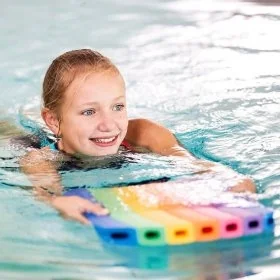 Pluta Inot Din Spuma Lungime 430 mm, Latime 280 mm, Grosime 35 mm, Culoare Galben / Albastru-Sport Si Agrement