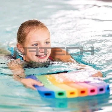 Pluta Inot Din Spuma Lungime 700 mm, Latime 265 mm, Grosime 35 mm, Culoare Galben / Albastru