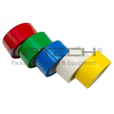 Banda Adeziva Colorata Lungime 66 m, Adeziv Acrilic, Latime 50 mm, Culoare Rosu