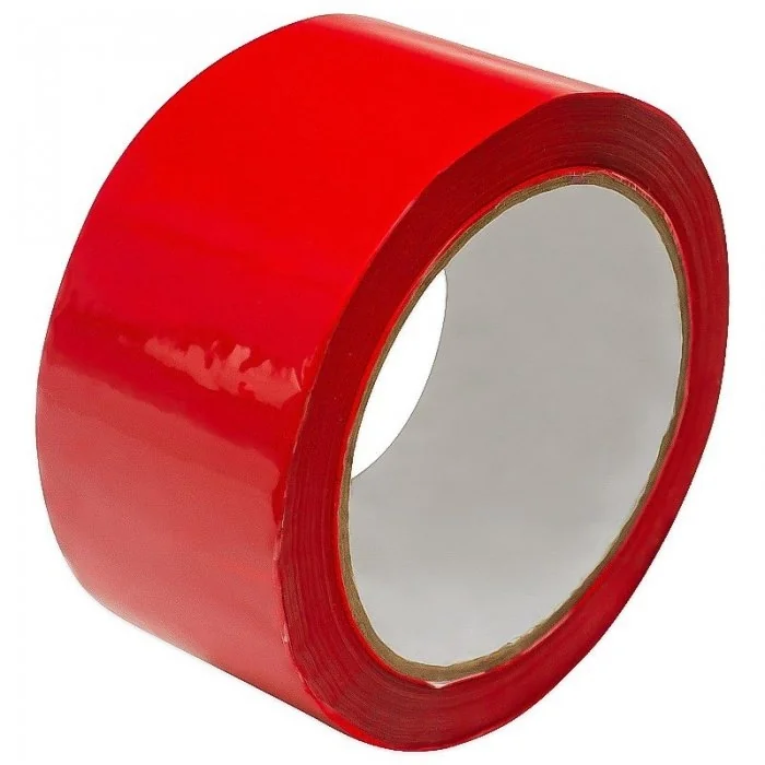 Banda Adeziva Colorata Lungime 66 m, Adeziv Acrilic, Latime 50 mm, Culoare Rosu-Benzi Adezive Si Adezivi