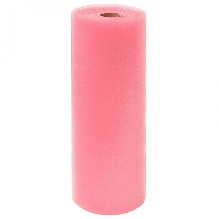 Folie Cu Bule Mici Roz Latime 200 mm, Lungime 100 m, Straturi 2, Grosime 60 my, Culoare Roz-Folie Cu Bule De Aer Mici