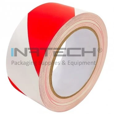 Jelölő ragasztószalag 33 m hosszú, 50 mm széles, piros / fehér színű