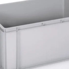 Euro Containere 600 x 400 mm Dimensiuni 600 x 400 x 300 mm, Volum Litri 60, Material PP Virgin, Greutate 2,3 kg, Culoare Gri-...