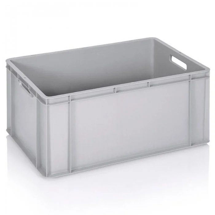 Euro Containere 600 x 400 mm Dimensiuni 600 x 400 x 300 mm, Volum Litri 60, Material PP Virgin, Greutate 2,3 kg, Culoare Gri-...
