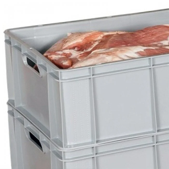 Euro Containere 600 x 400 mm Dimensiuni 600 x 400 x 200 mm, Material PP Virgin, Volum Litri 40, Greutate 1.9 kg, Culoare Gri-...