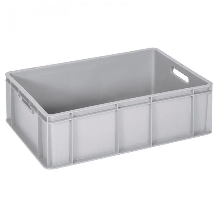 Euro Containere 600 x 400 mm Dimensiuni 600 x 400 x 200 mm, Material PP Virgin, Volum Litri 40, Greutate 1.9 kg, Culoare Gri-...