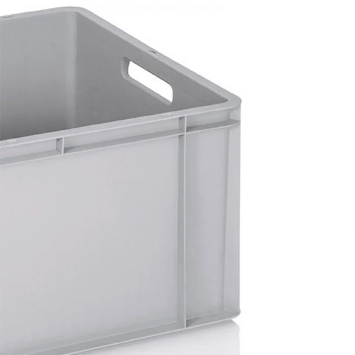 Euro Containere 600 x 400 mm Dimensiuni 600 x 400 x 120 mm, Volum Litri 23, Material PP Virgin, Greutate 1.1 kg, Culoare Gri-...