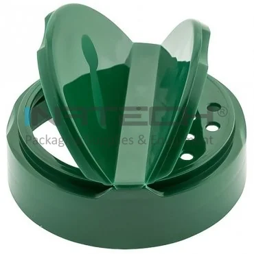 Műanyag üveg- és tárolóedény-fedelek, kerek forma, flip-top típus, 38 mm-es menetátmérő, db / 1000 darabos csomag