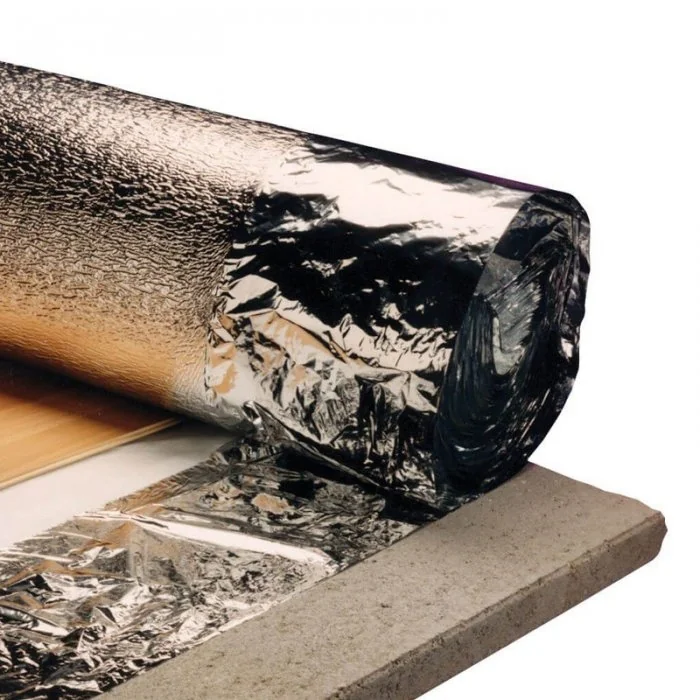 Folie Aluminizata Parchet Lungime 15 m, Latime 1000 mm, Grosime 3 mm, Culoare Negru-Folie Si Placa Polietilena Expandata PEE