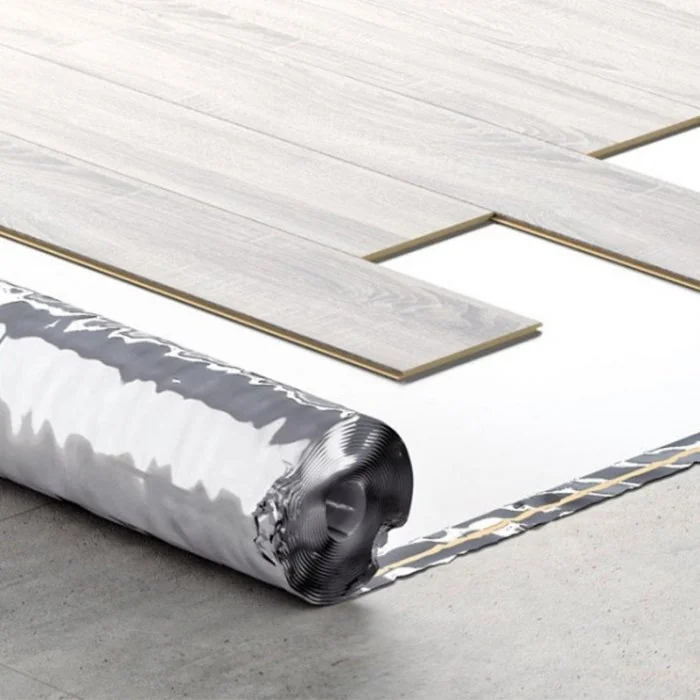 Folie Aluminizata Parchet Lungime 60 m, Latime 1000 mm, Grosime 5 mm, Culoare Negru-Folie Si Placa Polietilena Expandata PEE