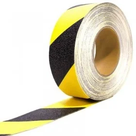 Banda Antialunecare Grosiera Lungime 18.3 m, Latime 50 mm, Culoare Negru / Galben, Tip Grosiera, Buc / Pachet 1-Benzi Adezive...