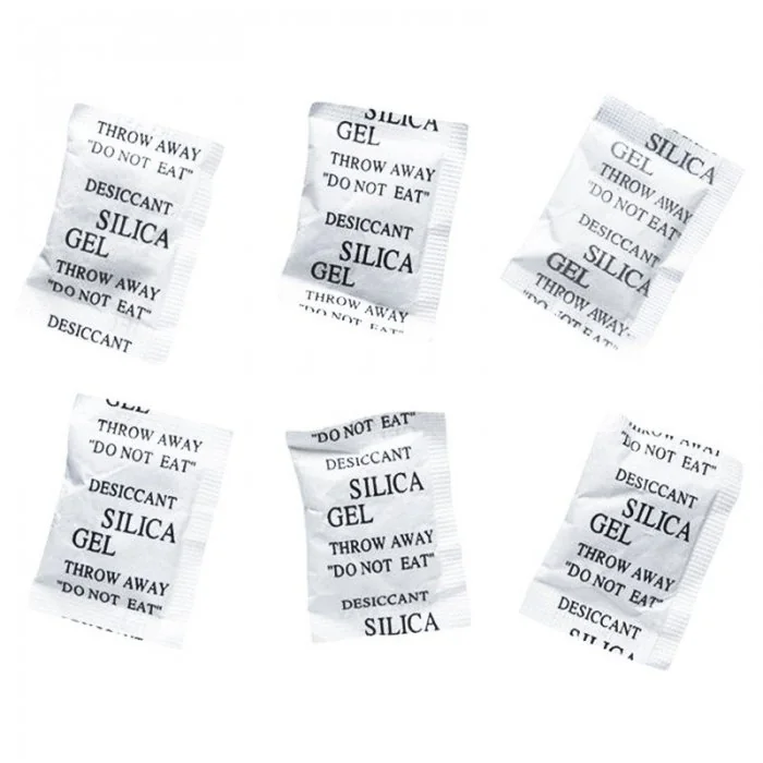 Silica Gel Desicant Dimensiune Sac 150 x 100 mm, Unitati Desicare 4, Greutate Plic 120g kg, Performanta Absorbtie Vapori 24 g...