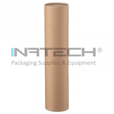 Tuburi Carton Cu Capac Pentru Ambalare Si Stocare Lungime 450 mm, Diametru Interior 66 mm, Grosime 1.5 mm, Culoare Natur