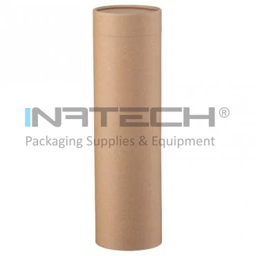 Fedeles kartonból, fedéllel, csomagoláshoz és tároláshoz, hosszúság 320 mm, belső átmérő 104 mm, vastagság 4,5 mm, natúr szín
