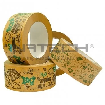 Banda Personalizata Hartie Lungime 50 m, Adeziv Hot Melt, Numar Culori 3 Culori, Latime 48 mm, Tip Imprimare Pe Suprafata, Culoare Natur, Buc / Pachet 540