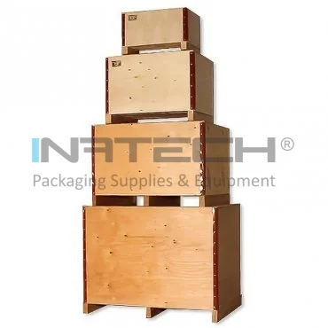 Összecsukható faláda 588 x 388 x 260 mm belső méret, 600 x 400 x 360 mm külső méret, maximális terhelhetőség 150 kg, tömeg 7 kg