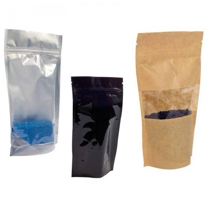 Pungi Stand Up Cu Inchidere Fermoar, 500 buc/pachet Tip Punga Transparenta, Lungime 255 mm, Latime 180 mm, Clapeta Sigilare 3...